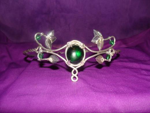 Earrings knot silver stone Aventurine green jewelry celtic elven medieval fantastic pagan Elven Air