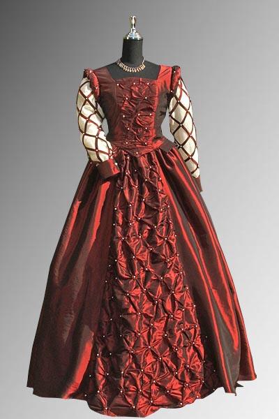 Red pearl renaissance garment