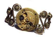 Steampunk Bracelet with Lady Elgin Watch Movement