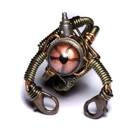 Steampunk robot artifact ring