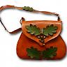leather leaf  bag