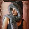 grey faux fur hood