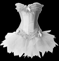 white brida corset with tutu skirt