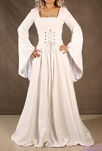 medieval white dress