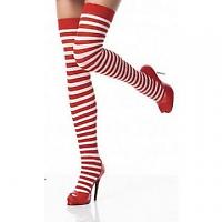 striped red socks chrismas