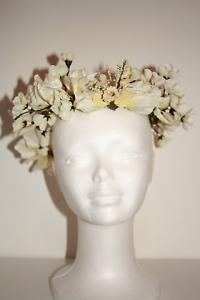 Peaceful white floral headpiece