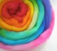 rainbow roving wool