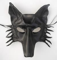 leather wolf mask