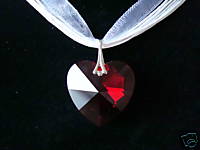 heart crystal pendant