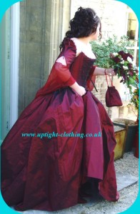 red fantasy wedding gown